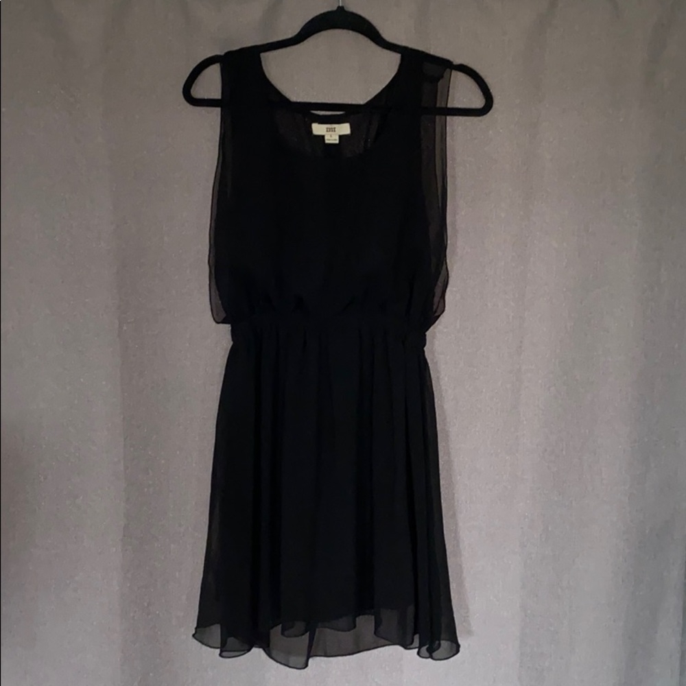 Black Dress with Button Up back